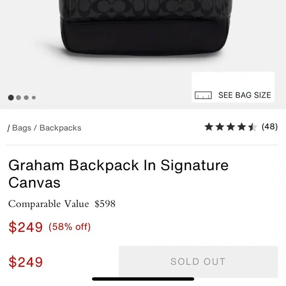 Coach Graham backpack brand new